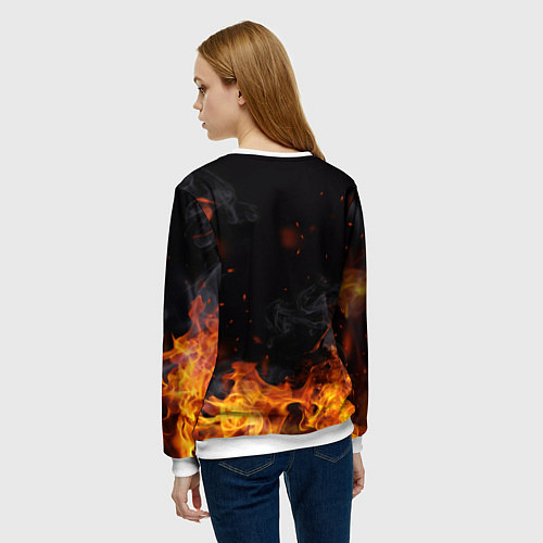 Женский свитшот Umbrella Corporation Огонь / 3D-Белый – фото 4