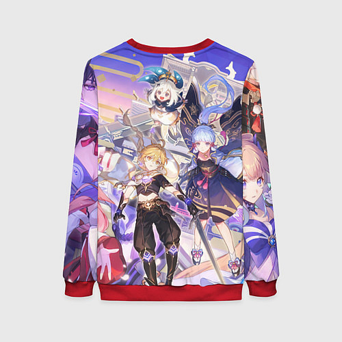 Женский свитшот Genshin Impact - Арка Инадзумы / 3D-Красный – фото 2