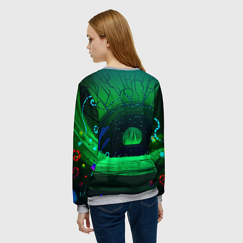 Женский свитшот Гном - лягушка / 3D-Меланж – фото 4