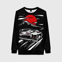 Свитшот женский TOYOTA SUPRA Под Луной, цвет: 3D-черный
