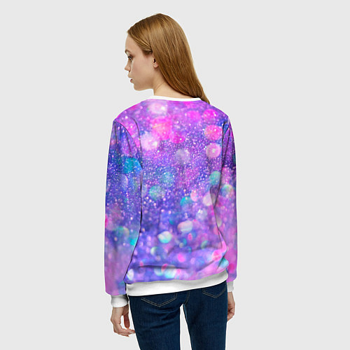 Женский свитшот День Рождения - Медвежонок с шариками / 3D-Белый – фото 4