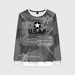 Свитшот женский U S Air force, цвет: 3D-белый