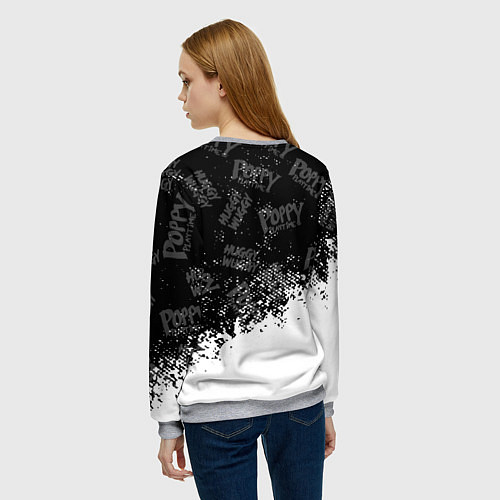 Женский свитшот Хаги ваги poppy playtime / 3D-Меланж – фото 4