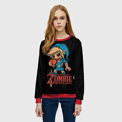 Свитшот женский Зомби Линк, цвет: 3D-красный — фото 2
