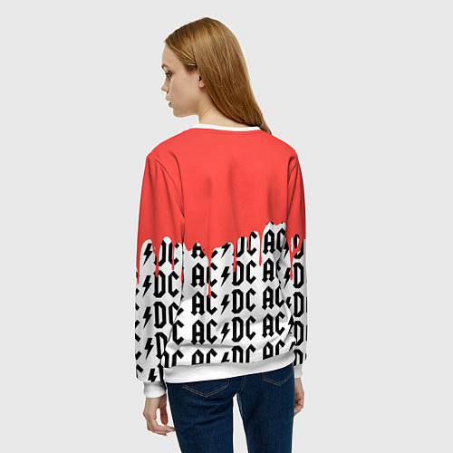 Женский свитшот Ac dc rock / 3D-Белый – фото 4