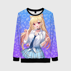 Свитшот женский Эта фарфоровая кукла влюбилась, цвет: 3D-черный