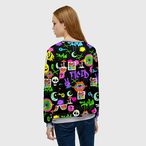 Женский свитшот ACID / 3D-Меланж – фото 4