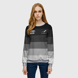 Свитшот женский Audi, Ауди Серый градиент, цвет: 3D-меланж — фото 2