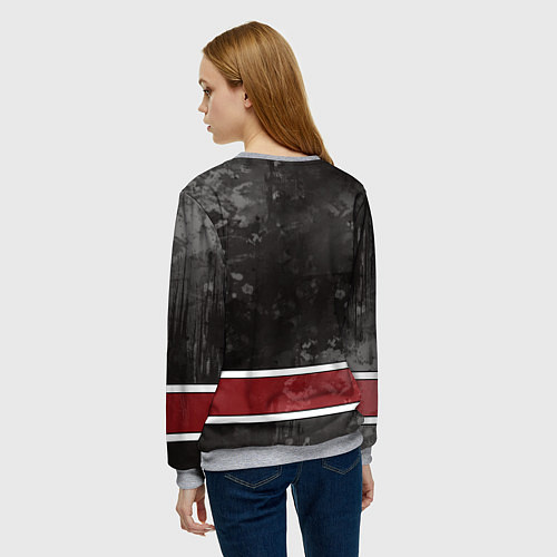 Женский свитшот Калгари Флэймз, Calgary Flames Маскот / 3D-Меланж – фото 4