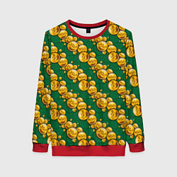 Свитшот женский Биткоины Криптовалюта, цвет: 3D-красный