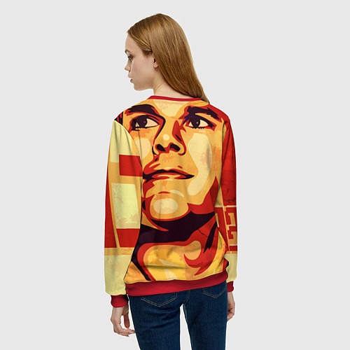 Женский свитшот Декстер Арт / 3D-Красный – фото 4