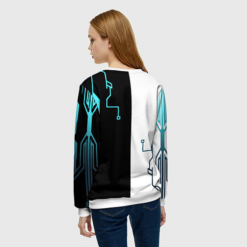 Женский свитшот Cyberpunk 2077 Game / 3D-Белый – фото 4