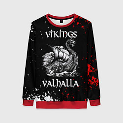 Свитшот женский Викинги: Вальхалла Vikings: Valhalla, цвет: 3D-красный