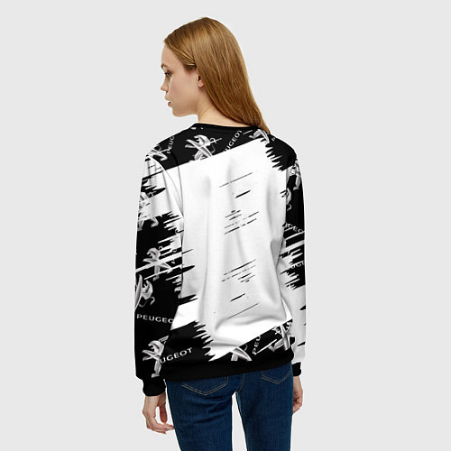 Женский свитшот Peugeot Auto Бренд / 3D-Черный – фото 4