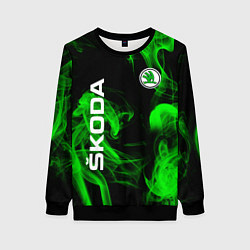 Свитшот женский Skoda: Green Smoke, цвет: 3D-черный