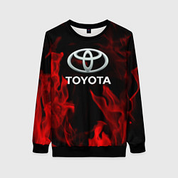 Свитшот женский Toyota Red Fire, цвет: 3D-черный