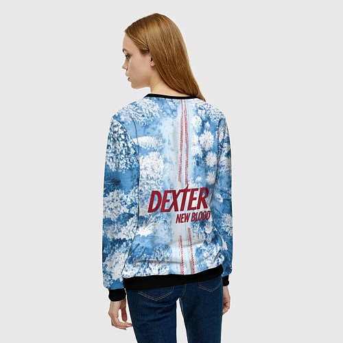 Женский свитшот Декстер: новый сезон - новая кровь / 3D-Черный – фото 4