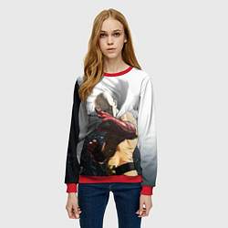 Свитшот женский One Punch Man - Сайтама, цвет: 3D-красный — фото 2