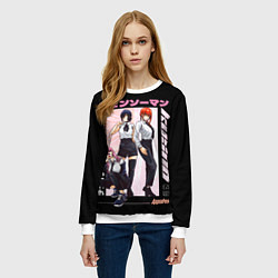 Свитшот женский Человек бензопила лучшие девочки макима пауэр резе, цвет: 3D-белый — фото 2