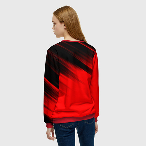 Женский свитшот Mitsubishi - Red Sport / 3D-Красный – фото 4