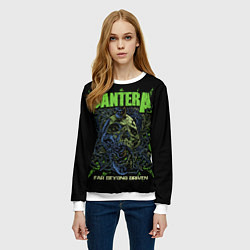 Свитшот женский Pantera green череп, цвет: 3D-белый — фото 2