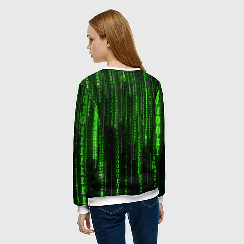 Женский свитшот Бегущий по коду / 3D-Белый – фото 4