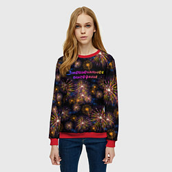 Свитшот женский Эмоциональное выгорание, цвет: 3D-красный — фото 2