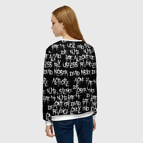 Женский свитшот КАНЕКИ DEAD INSIDE / 3D-Белый – фото 4
