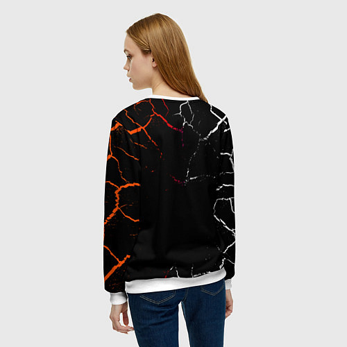 Женский свитшот КЛИНОК РАССЕКАЮЩИЙ ДЕМОНОВ Зеницу Агацума / 3D-Белый – фото 4