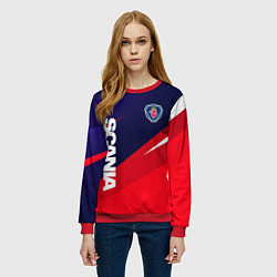 Свитшот женский Scania Скания, цвет: 3D-красный — фото 2