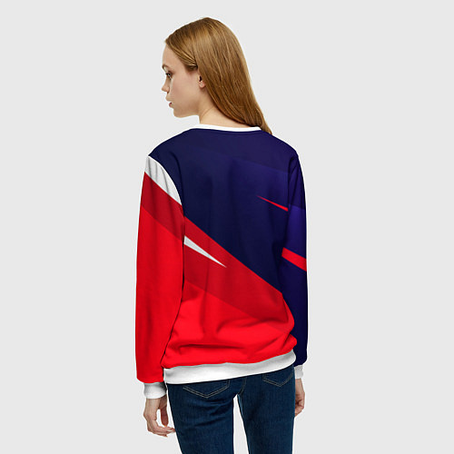 Женский свитшот Scania Скания / 3D-Белый – фото 4