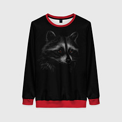 Свитшот женский Милаха енот, цвет: 3D-красный