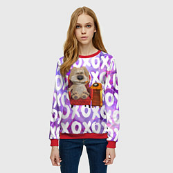 Свитшот женский Бен Собака, цвет: 3D-красный — фото 2