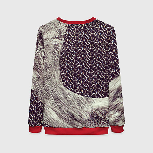 Женский свитшот Доспехи Викинга / 3D-Красный – фото 2