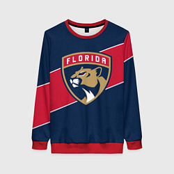 Свитшот женский Florida Panthers , Флорида Пантерз, цвет: 3D-красный