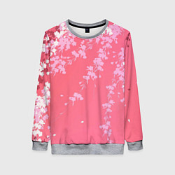 Свитшот женский Весенняя ива, цвет: 3D-меланж