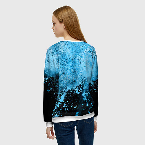 Женский свитшот Спортивное плавание Голубая вода / 3D-Белый – фото 4