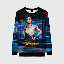 Свитшот женский Judy Джуди Cyberpunk 2077, цвет: 3D-черный