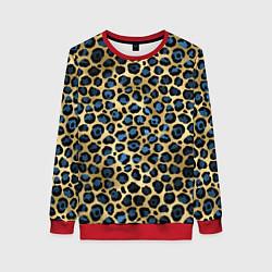 Свитшот женский Стиль леопарда шкура леопарда, цвет: 3D-красный