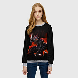 Свитшот женский ГАТС В ДОСПЕХАХ БЕРСЕРК, цвет: 3D-меланж — фото 2