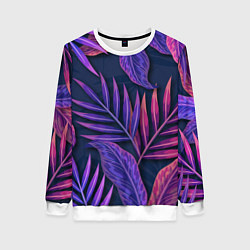 Женский свитшот Neon Tropical plants pattern