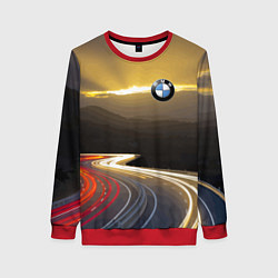 Свитшот женский BMW Night route, цвет: 3D-красный