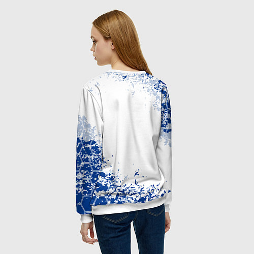 Женский свитшот Volvo - Auto sport / 3D-Белый – фото 4