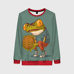 Женский свитшот Лягуха с подсолнухом
