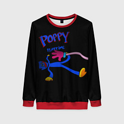 Свитшот женский Huggy Wuggymom long legs, цвет: 3D-красный