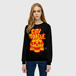 Свитшот женский ZillaKami x SosMula City Morgue Черепа, цвет: 3D-черный — фото 2