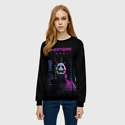 Свитшот женский Игра GhostWire, цвет: 3D-черный — фото 2