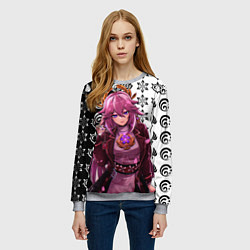 Свитшот женский Яэ Мико прекрасная Геншин Импакт, цвет: 3D-меланж — фото 2