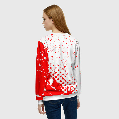 Женский свитшот Toyota брызги / 3D-Белый – фото 4