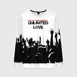 Свитшот женский Red Hot Chili Peppers - Unlimited Love, цвет: 3D-белый